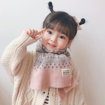 China XUFANG New Middle Sale Children Warm Winter Knitted Scarf Autumn And Winter Boys And Girls Snow Warm Fleece Knitted Scarf for sale