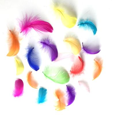 China Decorations wholesale 100pcs per bag DIY soft dyed goose feather for sale