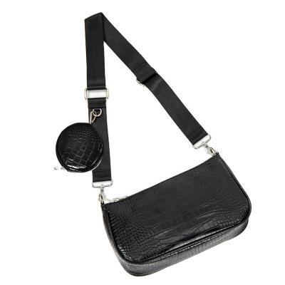 China High Quality Factory Price PU Cross Small - Body Bag For Women Nylon Messenger Bag Handbags Zipper Closure Stone Pattern Strap Sling Purses for sale