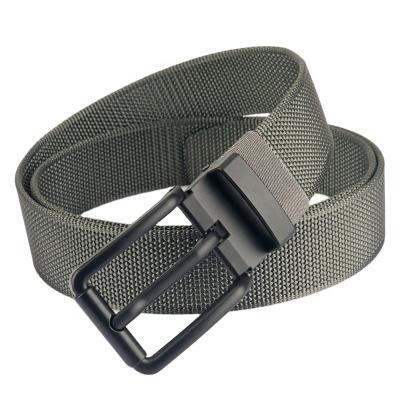 China Men's Removable Pin Buckle Thicken Nylon Webbing Belt 3.8CM Wide Adjustable 7 Holes Golf Casual Sports Jeans Cloth Belts Wholesale for sale