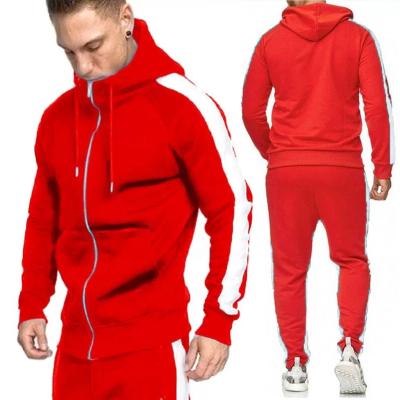 China QUICK DRY Mens Suit Cotton Polyester Hybrid Custom Logo And Size Label Sportswear Oversized Breathable Sweat Absorption Redblack Sweatpants for sale