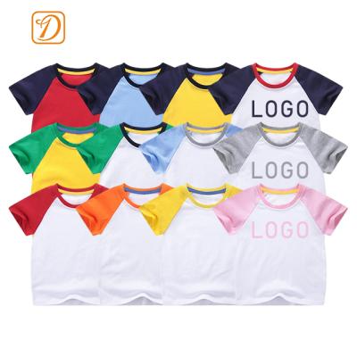 China 2022 anti-shrink high quality T-shirt for kids two colors kids shirt customized logo kids t-shirt for sale