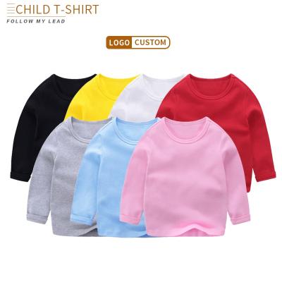 China Kids Logo Anti-Wrinkle Long Sleeve Whole Custom T-shirt Cotton 100% Sale Long Sleeve T-Shirt For Kids for sale