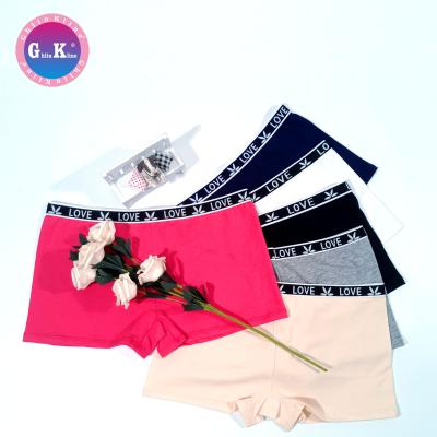 China New breathable loose boxer underwear girl alphabet belt underwear can be customized for sale