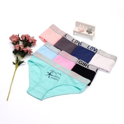 China Breathable Europe USA Pink Size Letter Print Elastic Band Underwear Cotton Women's Comfortable Texture Briefs Pack of 8 for sale