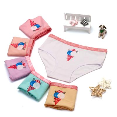 China Factory Wholesale Children Briefs Cotton 6pcs One Bag Fashionable Girls Soft Cute Underwear And Breathable Panties for sale