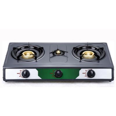 China India market high quality modern model cold plate panel 3 burner gas cooker for sale