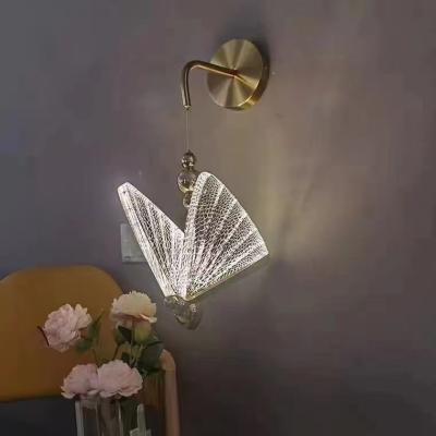 China 2021 Best Selling Modern LED Modern Acrylic Dining Room Lamp Butterfly Design Hanging Light for sale