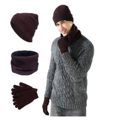 China 2021 High Quality Simple Desiner Hat Winter COMMON Mens Furry Hats Beanie With Scarf for sale