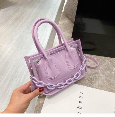 China Luxury Ladies Handbags Women Bags Jelly Purses And Handbags For Fashion Clear PVC Transparent Women's Handbags for sale