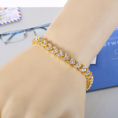 China New Trendy Fashion Jewelry Roman Bracelet Zircon Dainty Crystal Wholesale Bangle from Popuiar for sale