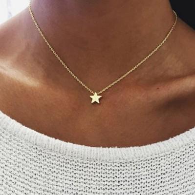 China Other Hot Selling Jewelry Star Charm Choker Fashionable Tasty Pendant Necklace Thin Chain Necklaces for sale