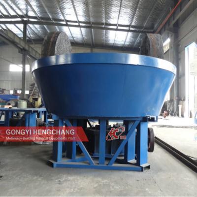 China Grind Gold And Silver Quality Guarantee 100% 1100 1200 Wet Gold Grinding Machine Gold Pan Mill Plants for sale