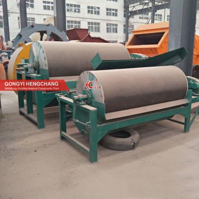 China Alluvial Gold Wash Newly Designed Small Wet Drum Magnetic Separator for Iron Sand Separation for sale