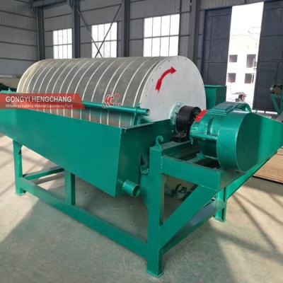 China Alluvial Iron Ore Washing Gold Solvent Machine Magnetic Drum Separator Wet Type For Sale for sale