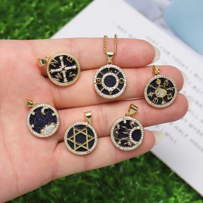 China FASHIONABLE Cute Moon Star Love Compass Enamel Charms Exquisite Black Pendant For Jewelery Making DIY Bracelet Earrings Necklace Girls Gift for sale