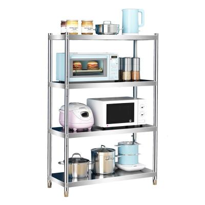 China Factory Customized High Quality Kitchen Racks Heavy Duty Single Sided Stainless Steel Shelving Rack Storage for sale