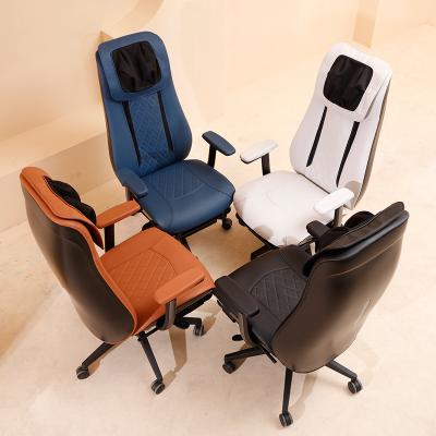 China 2022 New Design Office Luxury Modern Wireless Shiatsu Leisure Massage Vibration And Heating Full Body Swivel Chair With Footrest for sale