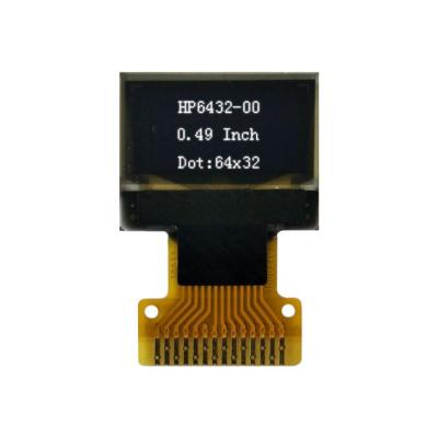 China flexible lcd display FPC connector 0.49 inch 64 x 32 monochrome OLED LCD screen 14.5 x 11.6 x 1.227 for sale