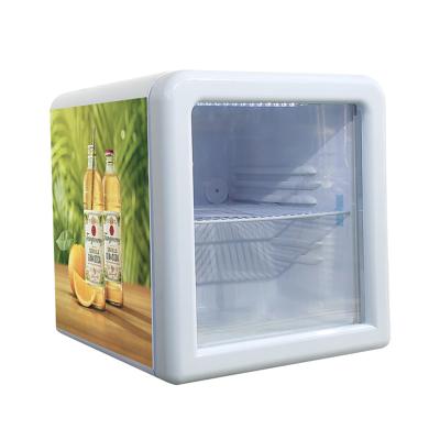 China New Customized 52L Single-temperature Glass Door Commercial Display Mini Fridge For Beverage for sale