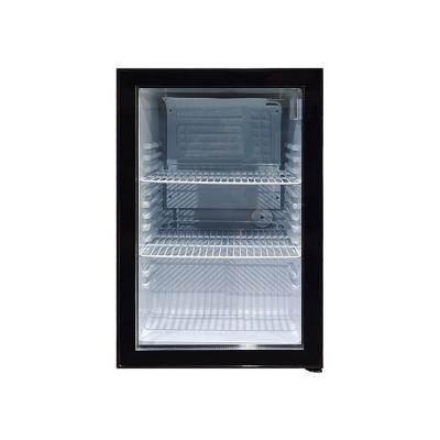 China New 68L Mini Glass Door Single-temperature Refrigerator Show Pepsi Cooler with CE for sale