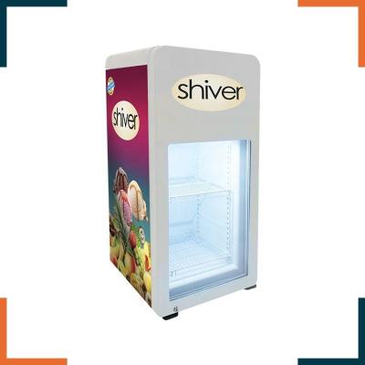 China 50L Single-temperature Supermarket Commercial Countertop Fresh Meat Seafood Ice Cream Freezer for sale