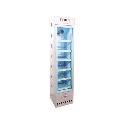 China White Branded Meisda 145L Single-temperature Vertical Cooler Slim Free Standing Display Refrigerator for sale