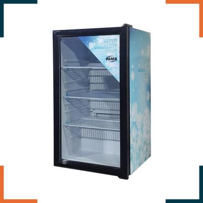 China Custom Meisda SC98 SC98 98L Small Single-temperature Supermarket Beverage Bar Cooler Upright Display Fridge for sale