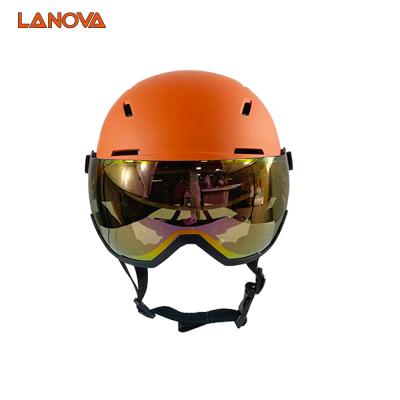 China Composites Hot selling Snow Helmet With ABS+EPS material Amazon, Ebay Outdoor Sports Snowboard Skateboard Helmet With lens ski helmet for sale