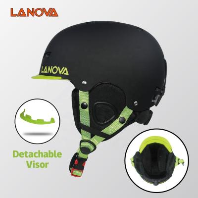 China Skiing Lanova Fashion Impact Resistance Comfortable Safety Protective Adjustable Ear Pad Visor Light Ski Helmet Light Ski Helmet for sale