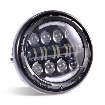 China Aluminum Housing Motorcycle 7 Inch Led Headlights Waterproof Round Led Headlight For Jeep Wrangler Harley For Harley Vehicles Trucks for sale