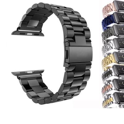 China Shopify Fashionable Hot Selling Mechanical Watch Straps Solid 304 Stainless Steel Apple Watch Band Steel Band for sale