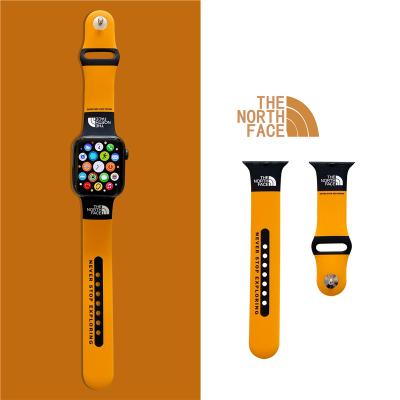 China Ebay Hot Sale 38mm 40mm 42mm 44mm Flexible Silicon Band Watch Band Apple Gold Plated for sale