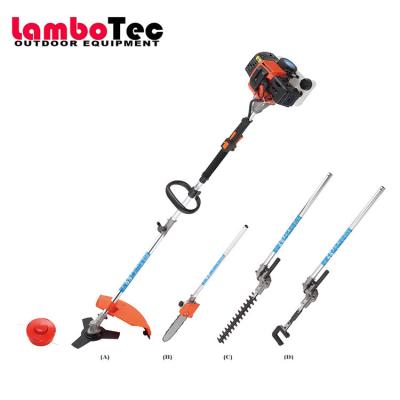 China Gardening 4 in 1 Multi Function Brush Cutter Long Reach Multi Function Pole Saw Hedge Trimmer Tiller for sale