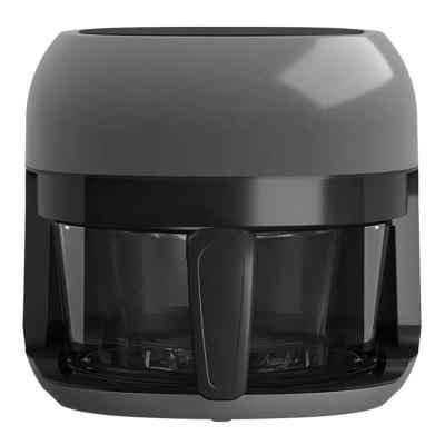 China New Design Hotel 4L Digital Touch Screen Electric GLASS Air Fryer Perspective Window Glass Air Fryer for sale