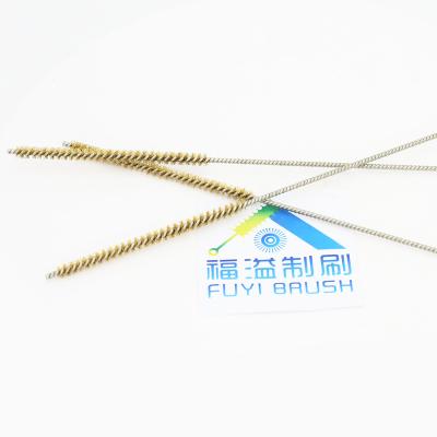 China POLISING TUBE Handle Brush Brass Copper Twisted In Wire Brush Valve Guide Brush for sale