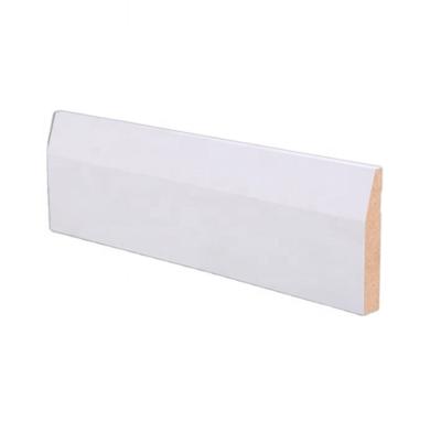 China Primer Primed MDF Baseboard Molding Moisture Proof For Home Decoration for sale