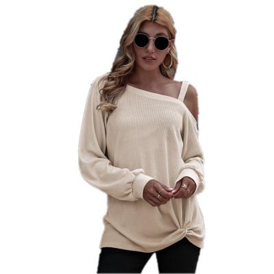 China New Compressed T-shirt Women Sexy Crop Tops Casual Autumn Cotton Sweater Shirts T-shirts Women Long Sleeve Sweaters for sale