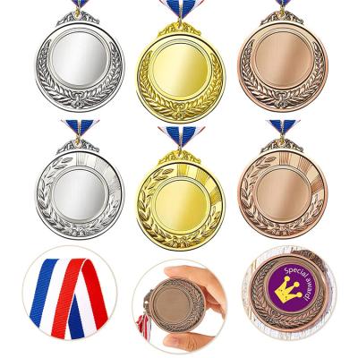 China Europe China Manufacturer High Quality Cheap Dance Sports Medal Customized Metal Logo Gold Silver Bronze Medal With Ribbon for sale