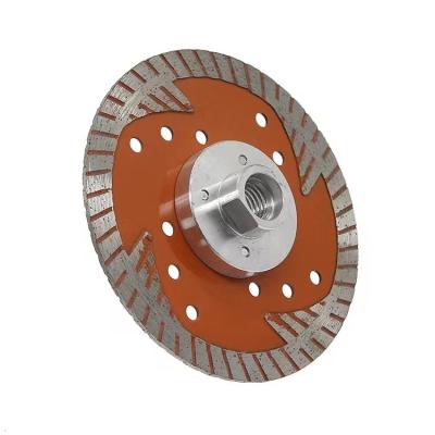 China Granite Manufacturers Supply High Quality 125mm Triangular Turbo Aluminum Flange Diamond Saw Blade Stone Cutting Blade for sale