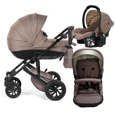 China Strollers 3 in 1 Manufacture EN1888 Luxury Foldable Travel Pram Including Car Seat Diaper Bag Strollers 3 in 1 Luxury Pram and Bassinet for sale