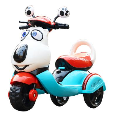 China Ride On Cartoon Bear Dog Motorcycle Factory Supply Kids Toy Plastic Durable 6V Lovely Music Animated Smooth Paste Electric Motorcycles For Children for sale