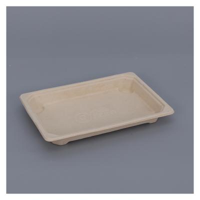 China Disposable Sushi / Fruit Food Grade Recycled Sushi Tray With Environmental Biodegradable PET Lid for sale