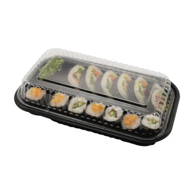 China Durable Disposable Lunch Sushi Box Deli Packaging Box Sushi Container With Lid for sale