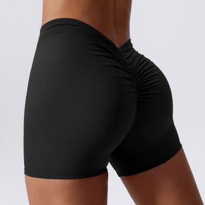 China Breathable Custom Made High Waist Yoga Shorts For Women Girls Sexy Fitness Shorts Workout 2023 Pants Women'speech Hip Gym Running Short OEM for sale