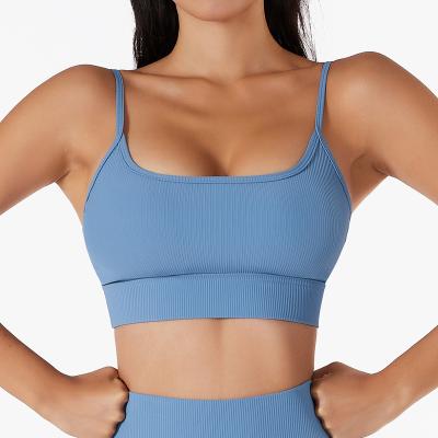 China Breathable Women Yoga Tops Workout Gym Bra Fitness Padded Sexy Women Yoga Tops Sports Fitness Sports Yoga Wear Bare Felling Apparel sport for sale