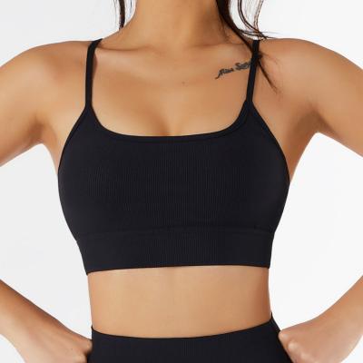 China Breathable Yoga Tops Workout Gym Bra Custom Sexy Fitness Padded Sports Bras Gym Fitness Sports Top Wear Women Nude Felling Apparel yoga for sale