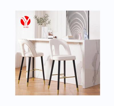 China Modern Popular Solid Wood Bar Stools Leg Modern Factory Price High Back Chair For Kitchen for sale