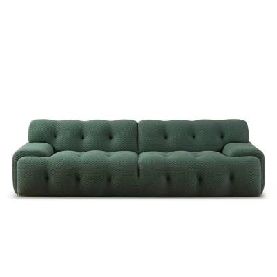 China Other Modern Comfort Living Room Hotel Reception Lounge Couch 2 Seater Sofa Green Fabric Furniture for sale