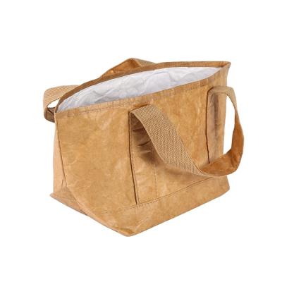 China Waterproof Reusable Collapsible Handled Brown Paper Shopping Bags Custom Logo Printed Tyvek Bags for sale